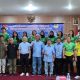 Foto : Atlet Korfball Kaltim bersama Ketua KONI Kaltim Rusdiansyah Aras dan Jajaran pengurus PKSI Kaltim