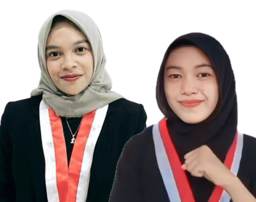 Foto : Nada Mulia Septiani Wakabid Kesarinahan DPC GMNI Balikpapan dan Dyah Ayu Pramesti Bendahara DPC GMNI Balikpapan